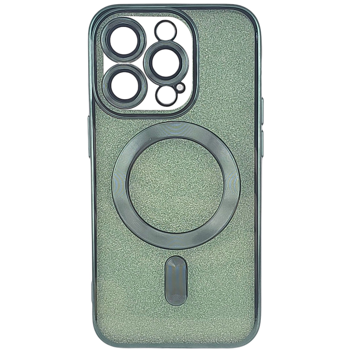 Husa de Protectie 2 in 1, Vivimall, pentru Apple iPhone 15 Pro Max, Compatibila MagSafe, Magnetica, cu Protectie Lentila, din TPU, Verde - vivimall.ro