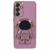 Husa Telefon 2in1, Vivimall, Compatibila Samsung Galaxy S23, Carcasa TPU cu Suport Inclus Tip Astronaut, Protectie Camere, Mov - vivimall.ro