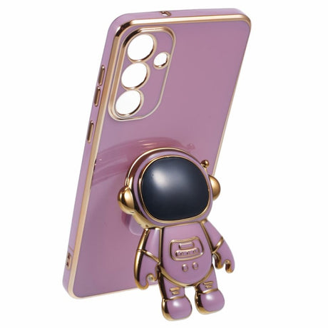 Husa Telefon 2in1, Vivimall, Compatibila Samsung Galaxy S23 Plus, Carcasa TPU cu Suport Inclus Tip Astronaut, Protectie Camere, Mov - vivimall.ro
