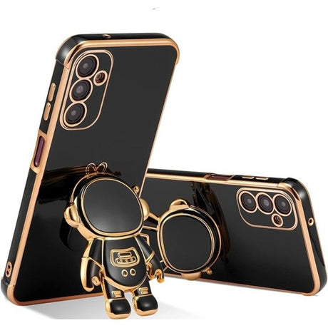 Husa Telefon 2in1, Vivimall, Compatibila Samsung Galaxy S23, Carcasa TPU cu Suport Inclus Tip Astronaut, Protectie Camere, Negru - vivimall.ro
