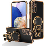 Husa Telefon 2in1, Vivimall, Compatibila Samsung Galaxy S23, Carcasa TPU cu Suport Inclus Tip Astronaut, Protectie Camere, Negru - vivimall.ro