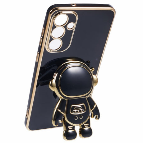 Husa Telefon 2in1, Vivimall, Compatibila Samsung Galaxy S23 Plus, Carcasa TPU cu Suport Inclus Tip Astronaut, Protectie Camere, Negru - vivimall.ro