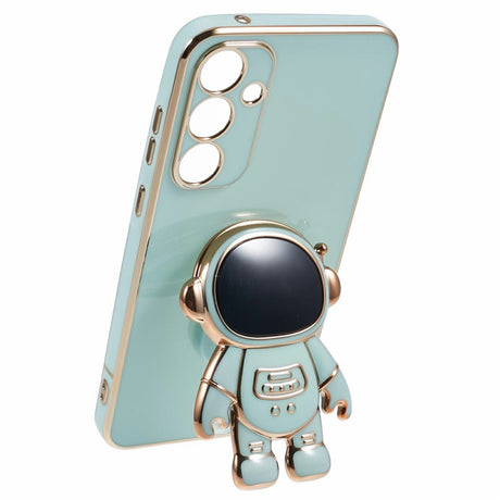 Husa Telefon 2in1, Vivimall, Compatibila Samsung Galaxy S24, Carcasa TPU cu Suport Inclus Tip Astronaut, Protectie Camere, Verde - vivimall.ro