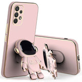 Husa Telefon 2in1, Vivimall, Compatibila Samsung Galaxy S24 Ultra, Carcasa TPU cu Suport Inclus Tip Astronaut, Protectie Camere, Roz - vivimall.ro