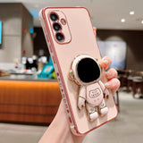 Husa Telefon 2in1, Vivimall, Compatibila Samsung Galaxy S24 Ultra, Carcasa TPU cu Suport Inclus Tip Astronaut, Protectie Camere, Roz - vivimall.ro