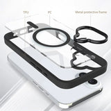 Husa de Protectie Compatibil cu iPhone 16, Vivimall, Incarcare Wireless, Tehnologie Magsafe, Carcasa din TPU/ PC, Protectie Camera, Antisoc, Antizgariere, Negru - Transparent - vivimall.ro