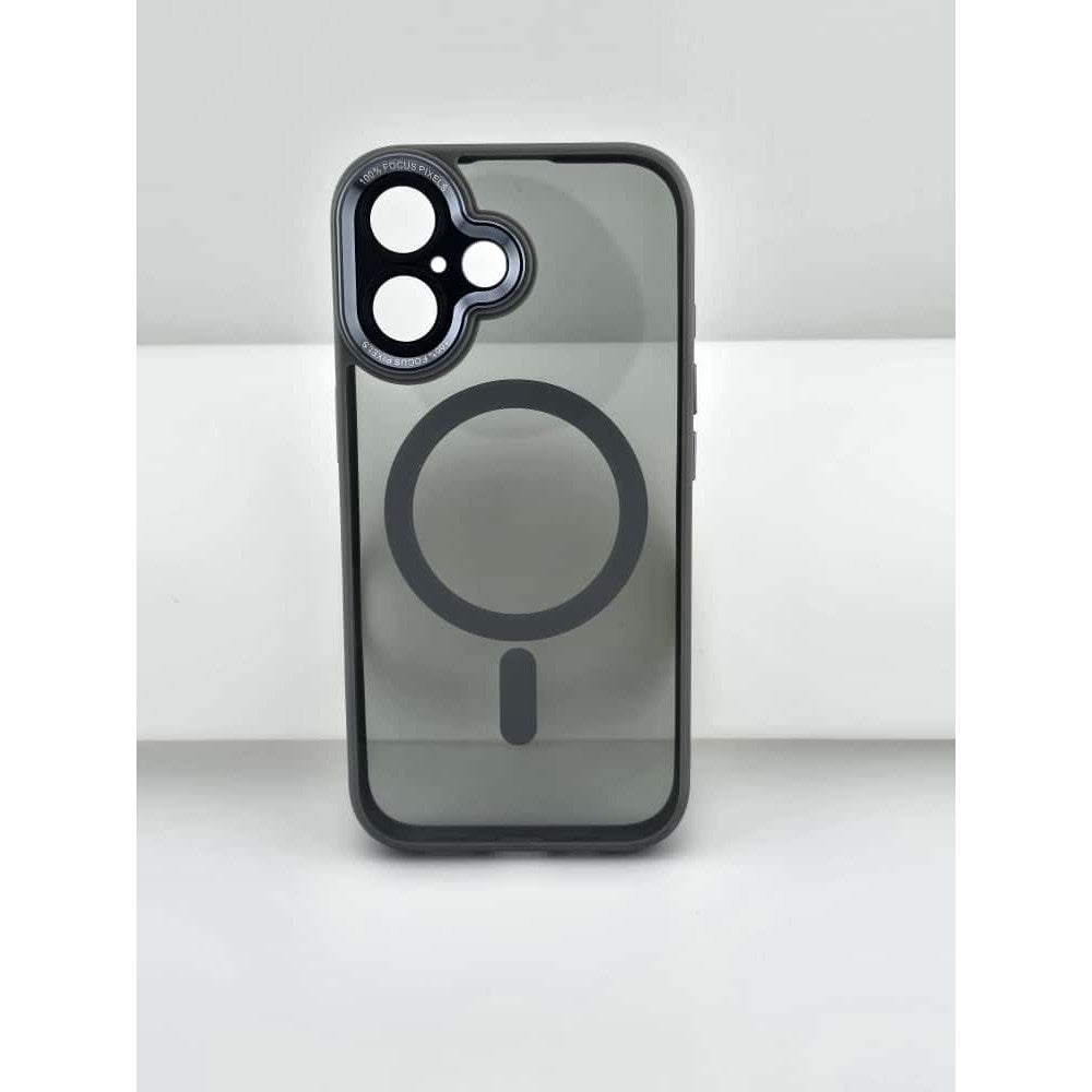 Husa de Protectie Compatibil cu iPhone 16 Plus, Vivimall, Incarcare Wireless, Tehnologie Magsafe, Carcasa din TPU/ PC, Protectie Camera, Antisoc, Antizgariere, Gri - Transparent - vivimall.ro