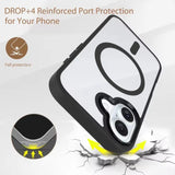 Husa de Protectie Compatibil cu iPhone 16 Plus, Vivimall, Incarcare Wireless, Tehnologie Magsafe, Carcasa din TPU/ PC, Protectie Camera, Antisoc, Antizgariere, Negru - Transparent - vivimall.ro