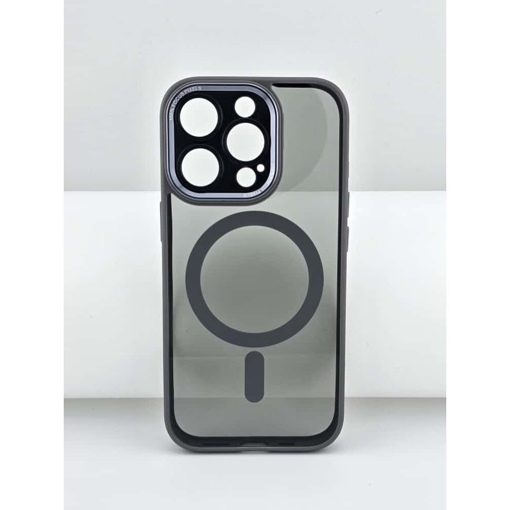 Husa de Protectie Compatibil cu iPhone 16 Pro, Vivimall, Incarcare Wireless, Tehnologie Magsafe, Carcasa din TPU/ PC, Protectie Camera, Antisoc, Antizgariere, Gri - vivimall.ro