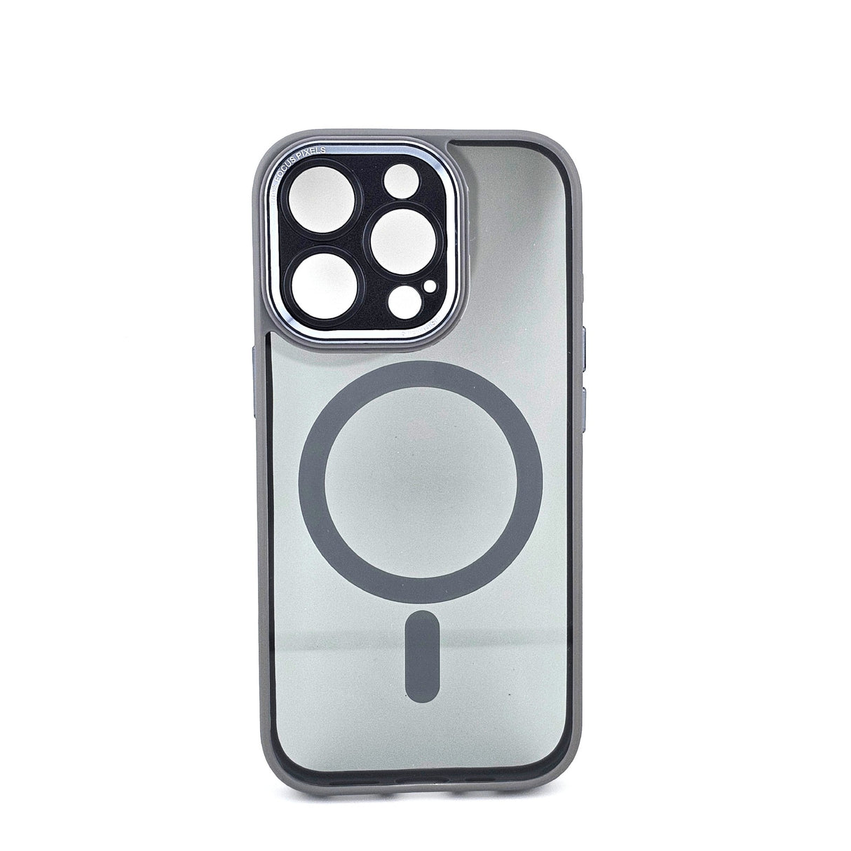 Husa de Protectie Compatibil cu iPhone 16 Pro Max, Vivimall, Incarcare Wireless, Tehnologie Magsafe, Carcasa din TPU/ PC, Protectie Camera, Antisoc, Antizgariere, Gri - Transparent - vivimall.ro