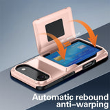 Husa de Protectie compatibila Apple iPhone 17 Air, Vivimall, Compartiment pentru Carduri, Anti-alunecare, Protectie PC, Rezistenta la Zgirieturi, Rose Gold - vivimall.ro