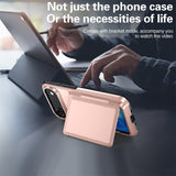 Husa de Protectie compatibila Apple iPhone 17 Air, Vivimall, Compartiment pentru Carduri, Anti-alunecare, Protectie PC, Rezistenta la Zgirieturi, Rose Gold - vivimall.ro
