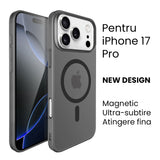 Husa de Protectie compatibila Apple iPhone 17 Pro, Vivimall, Magnetica Ultra-subtire, Anti-alunecare, Protectie PC, Rezistenta la Zgirieturi, Negru - vivimall.ro
