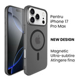 Husa de Protectie compatibila Apple iPhone 17 Pro Max, Vivimall, Magnetica Ultra-subtire, Anti-alunecare, Protectie PC, Rezistenta la Zgirieturi, Negru - vivimall.ro