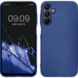 Husa de Protectie Matte TPU, Vivimall, pentru Samsung Galaxy A15, Protectie Camera, Antisoc, Antizgariere, Antialunecare, Acoperire Completa, Albastru - vivimall.ro
