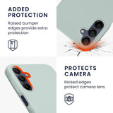 Husa de Protectie Matte TPU, Vivimall, pentru Samsung Galaxy A15, Protectie Camera, Antisoc, Antizgariere, Antialunecare, Acoperire Completa, Verde - vivimall.ro