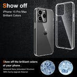 Husa de Protectie din Silicon, pentru Apple iPhone 15 Pro Max, PC, Antisoc, Rezistenta la Impact, Transparenta - vivimall.ro