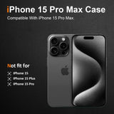 Husa de Protectie din Silicon, pentru Apple iPhone 15 Pro Max, PC, Antisoc, Rezistenta la Impact, Transparenta - vivimall.ro