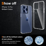 Husa de Protectie din Silicon, pentru Apple iPhone 15 Pro, PC, Antisoc, Rezistenta la Impact, Transparenta - vivimall.ro