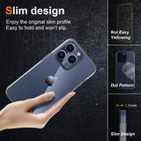 Husa de Protectie din Silicon, pentru Apple iPhone 15 Pro, PC, Antisoc, Rezistenta la Impact, Transparenta - vivimall.ro