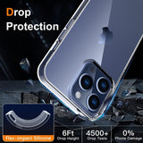 Husa de Protectie din Silicon, pentru Apple iPhone 15 Pro, PC, Antisoc, Rezistenta la Impact, Transparenta - vivimall.ro