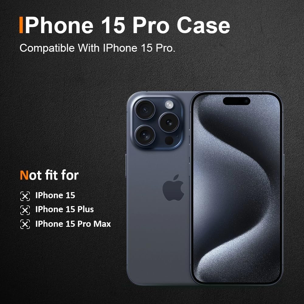 Husa de Protectie din Silicon, pentru Apple iPhone 15 Pro, PC, Antisoc, Rezistenta la Impact, Transparenta - vivimall.ro