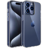 Husa de Protectie din Silicon, pentru Apple iPhone 15 Pro, PC, Antisoc, Rezistenta la Impact, Transparenta - vivimall.ro