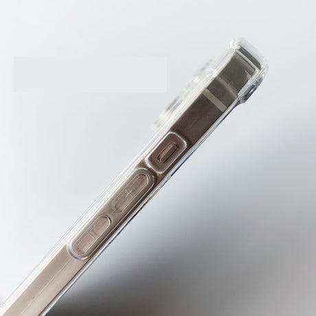 Husă iPhone 13 Mini din TPU transparent, detaliu colțuri ranforsate pentru protecție la impact