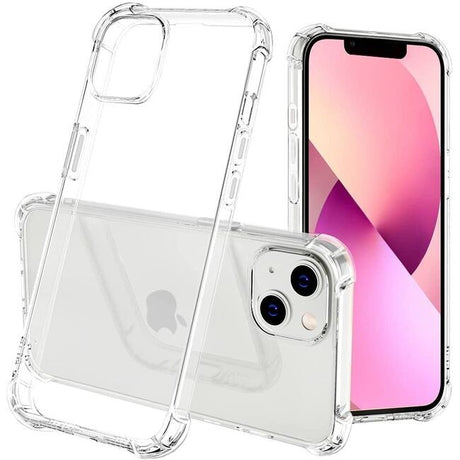 Husă TPU transparentă pentru iPhone 13 Mini 5.4 inch, vedere frontală, protecție antisoc