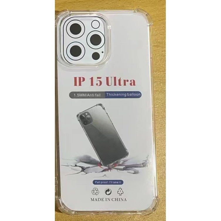 Husa de protectie Vivimall, TPU, pentru Apple iPhone 15 Pro Max, Antisoc, Protectie colturi, Rezistenta la impact, 1.5 mm, Transparenta - vivimall.ro