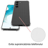 Husa de protectie Vivimall, TPU, pentru Samsung A14 5G, Antisoc, Protectie colturi, Rezistenta la impact, Transparenta - vivimall.ro