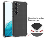 Husa de protectie Vivimall, TPU, pentru Samsung A14 5G, Antisoc, Protectie colturi, Rezistenta la impact, Transparenta - vivimall.ro