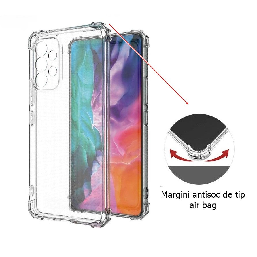Husa de protectie Vivimall, TPU, pentru Samsung A53 5G, Antisoc, Protectie colturi, Rezistenta la impact, Transparenta - vivimall.ro