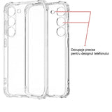 Husa de protectie Flippy, Airbag Shock Absorption, TPU, pentru Samsung Galaxy S21 FE 5G , Transparent - vivimall.ro