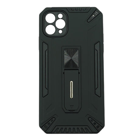 Husa de protectie Flippy compatibila cu Apple iPhone 11 Defender Model 4 cu suport, Negru - vivimall.ro