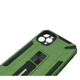 Husa de protectie Flippy compatibila cu Apple iPhone 11 Defender Model 4 cu suport, Verde deschis - vivimall.ro