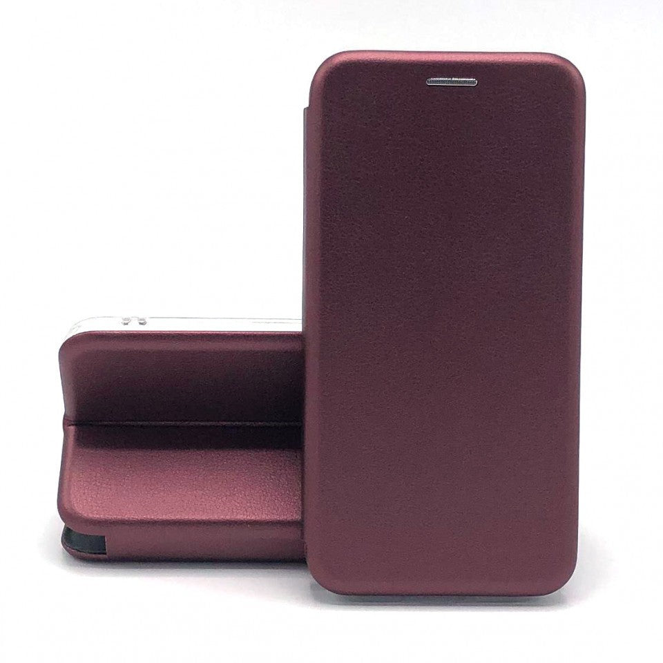 Husa de protectie Flippy compatibila cu Apple iPhone 11 Magnet Book Case Bordo - vivimall.ro