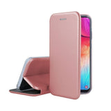 Husa de protectie Flippy compatibila cu Apple iPhone 12 Mini Magnet Book Case Roz-Auriu - vivimall.ro