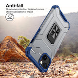 Husa de protectie Flippy compatibila cu Apple iPhone 13 Acrylic Armor cu suport Albastru - vivimall.ro