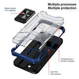 Husa de protectie Flippy compatibila cu Apple iPhone 13 Acrylic Armor cu suport Albastru - vivimall.ro