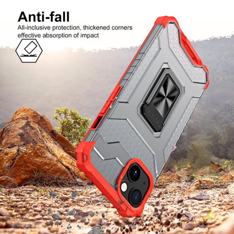 Husa de protectie Flippy compatibila cu Apple iPhone 13 Acrylic Armor cu suport Rosu - vivimall.ro