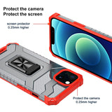 Husa de protectie Flippy compatibila cu Apple iPhone 13 Acrylic Armor cu suport Rosu - vivimall.ro