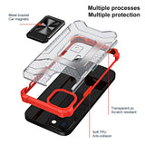 Husa de protectie Flippy compatibila cu Apple iPhone 13 Mini Acrylic Armor cu suport Rosu - vivimall.ro