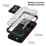 Husa de protectie Flippy compatibila cu Apple iPhone 13 Mini Acrylic Armor cu suport Verde Inchis - vivimall.ro