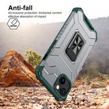 Husa de protectie Flippy compatibila cu Apple iPhone 13 Mini Acrylic Armor cu suport Verde Inchis - vivimall.ro
