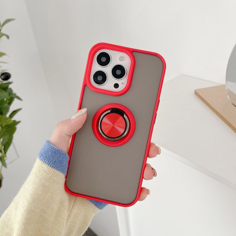 Husa de protectie Flippy compatibila cu Apple iPhone 13 Mini,Defender cu prindere inel,Rosu - vivimall.ro