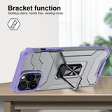 Husa de protectie Flippy compatibila cu Apple iPhone 13 Pro Acrylic Armor cu suport Mov - vivimall.ro