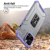 Husa de protectie Flippy compatibila cu Apple iPhone 13 Pro Acrylic Armor cu suport Mov - vivimall.ro