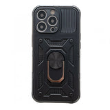 Husa de protectie, Flippy, compatibila cu Apple iPhone 13 Pro Defender Model 4 cu suport,Negru - vivimall.ro