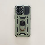 Husa de protectie Flippy compatibila cu Apple iPhone 13 Pro Defender Model 4 cu suport,Verde - vivimall.ro